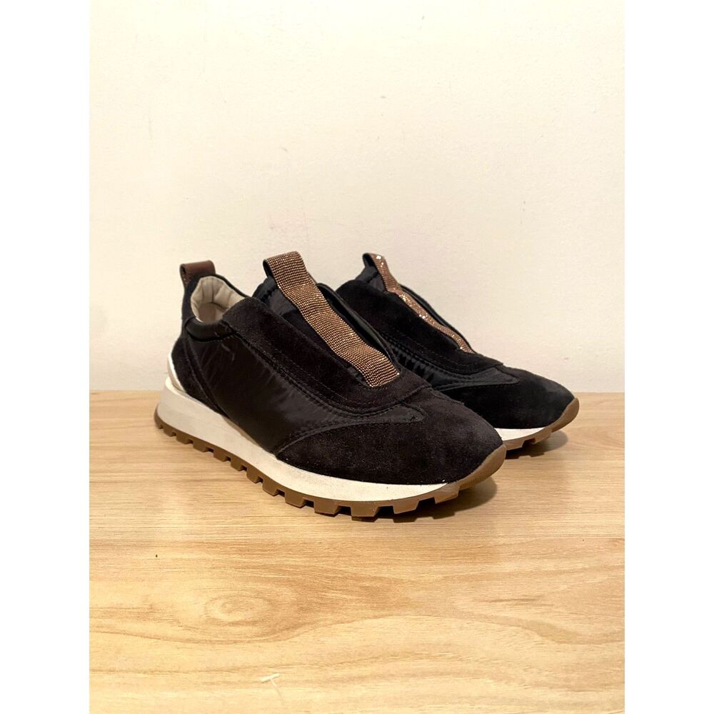 Brunello Cucinelli Slip-On Sneakers Pony Hair Monili Lug Sole EU 37 US 6.5–7